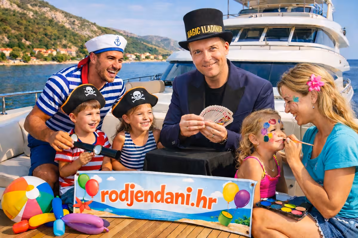 Safe kids entertainment on yacht